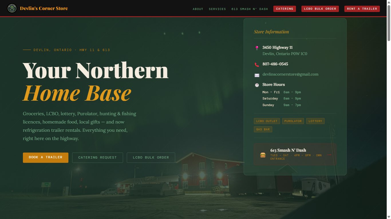 Devlin Corner Store website