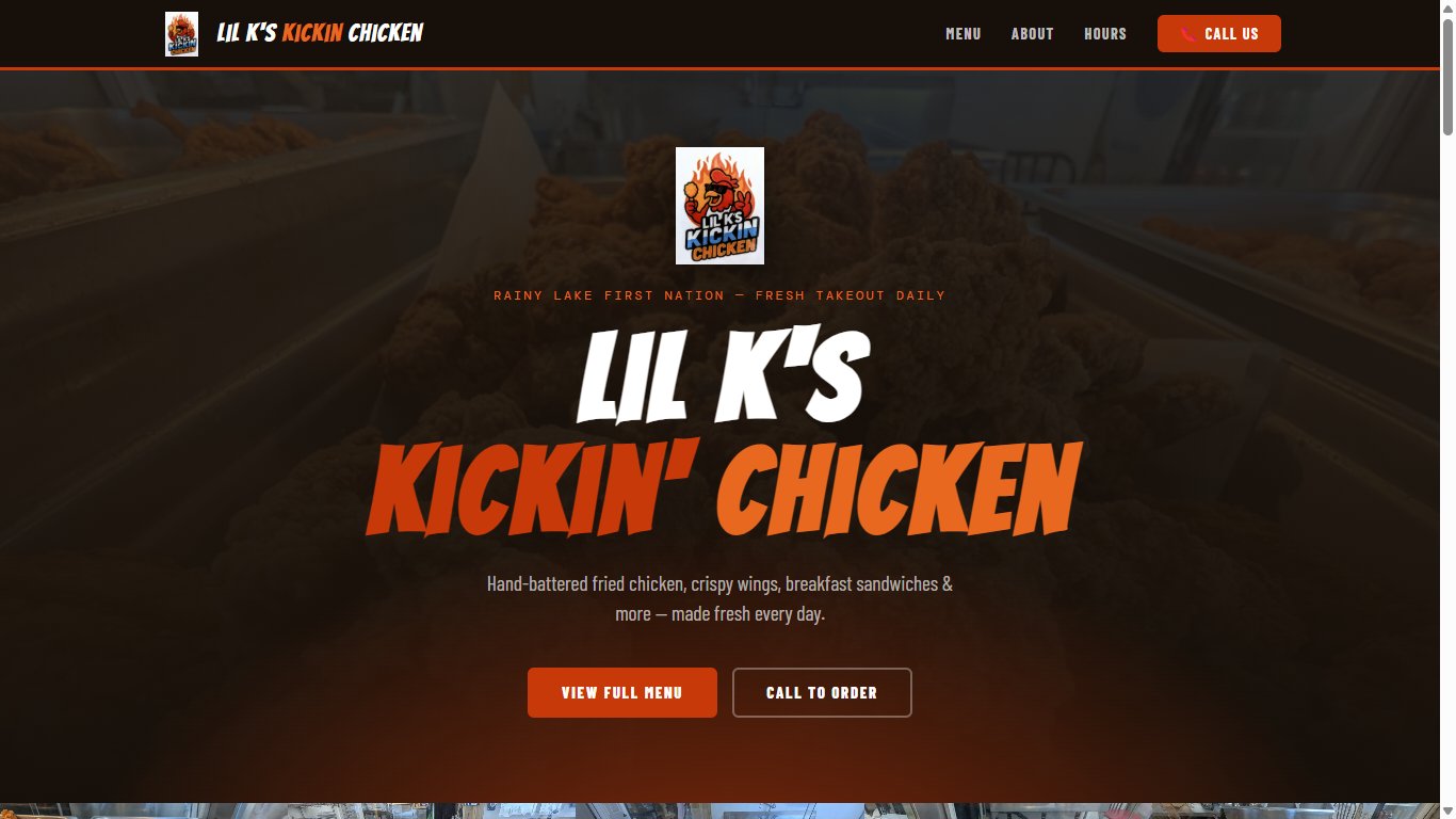 Lil K's Kicken Chicken website